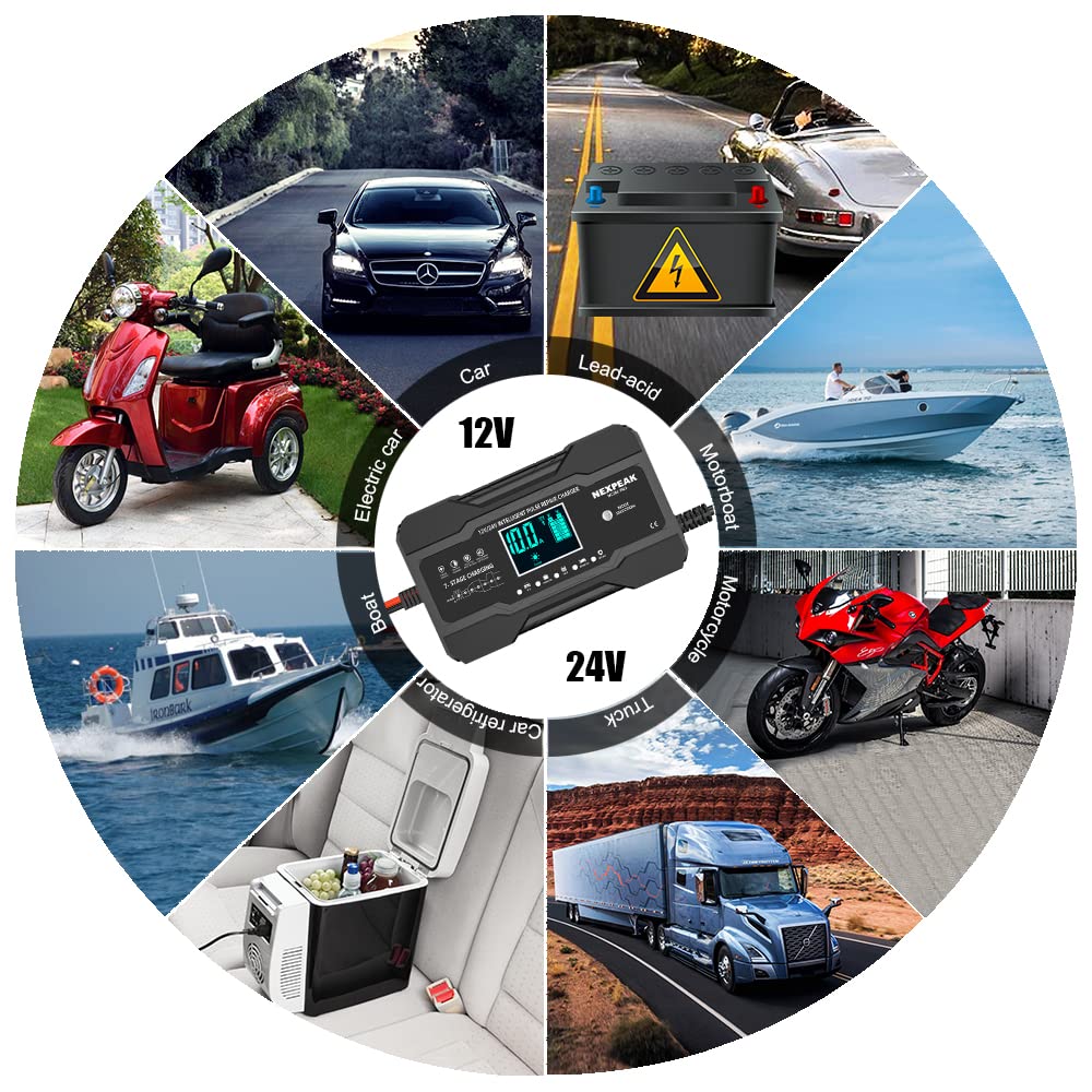 NEXPEAK LCD shows charging status and season modes