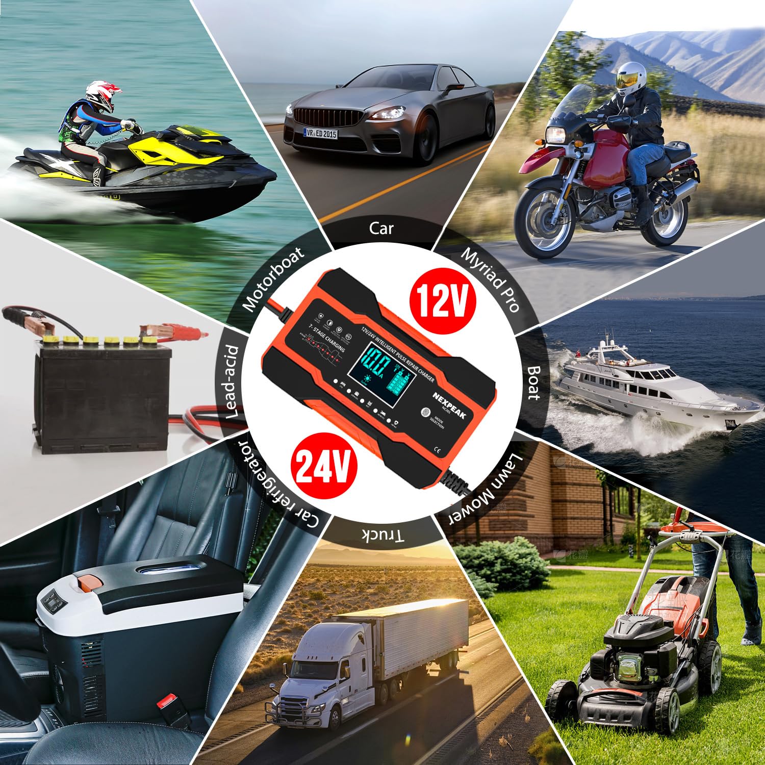 NEXPEAK NC201 float/trickle mode preserves charge during storage