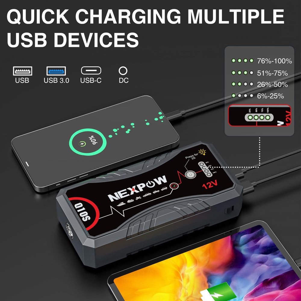 NEXPOW Q10S safety protection tech with spark-proof design for safe connections