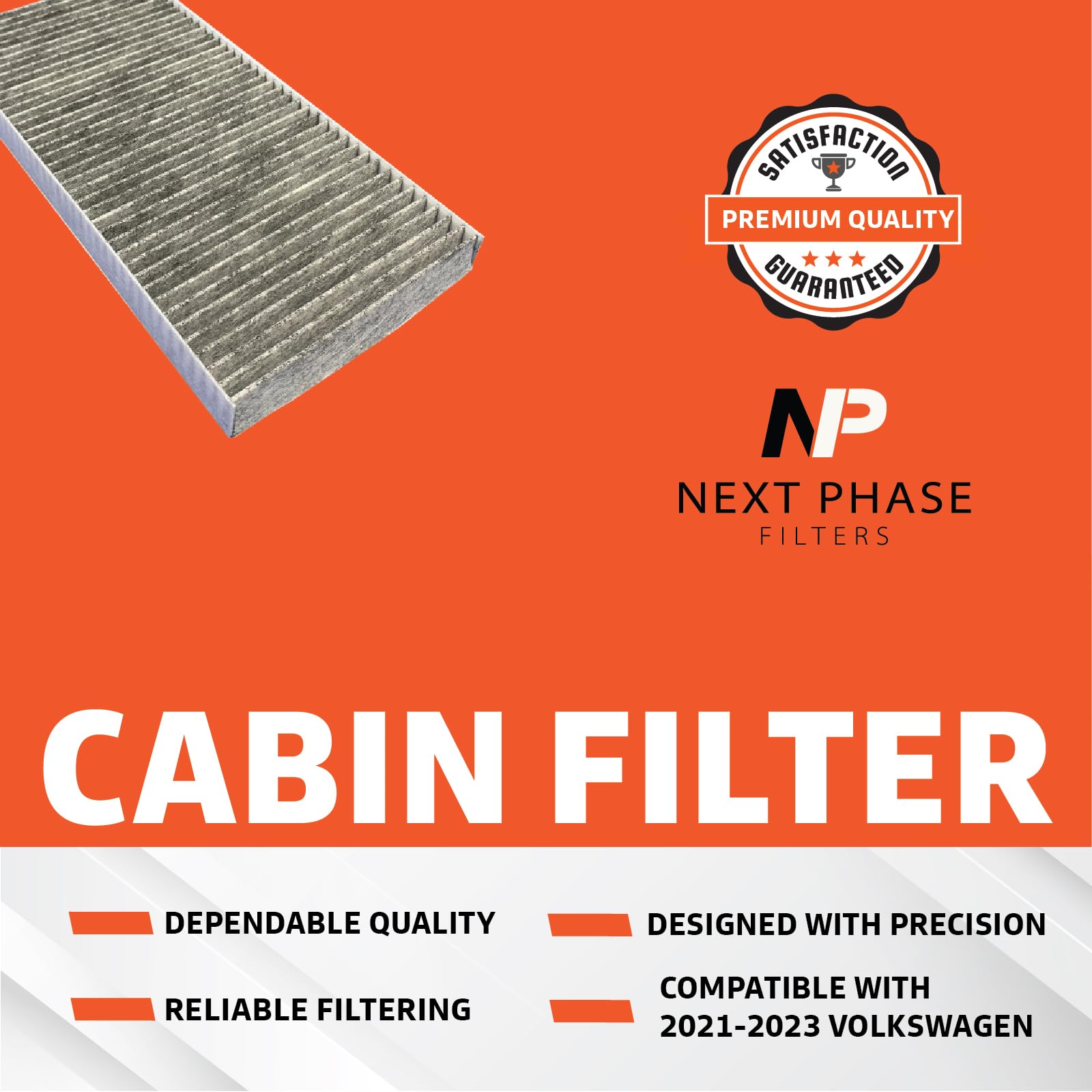 Next Phase Filters USA-made cabin filter suitable for VW and Audi