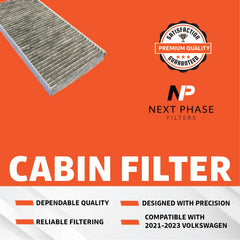 Next Phase Filters USA-made cabin filter suitable for VW and Audi