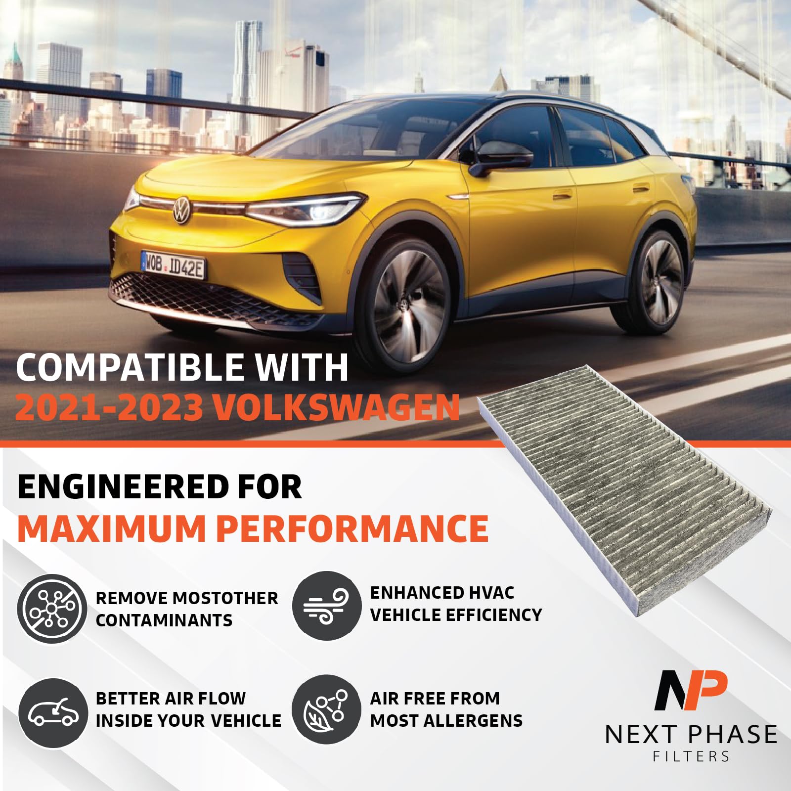 Next Phase Filters premium materials trap particles for cleaner cabin air