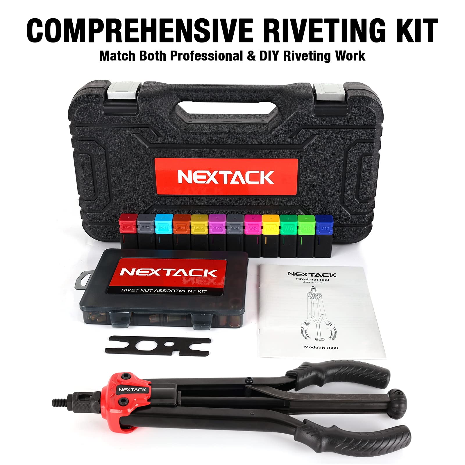 NEXTACK versatile rivet nut kit suitable for van, RV, bikes and home upgrades