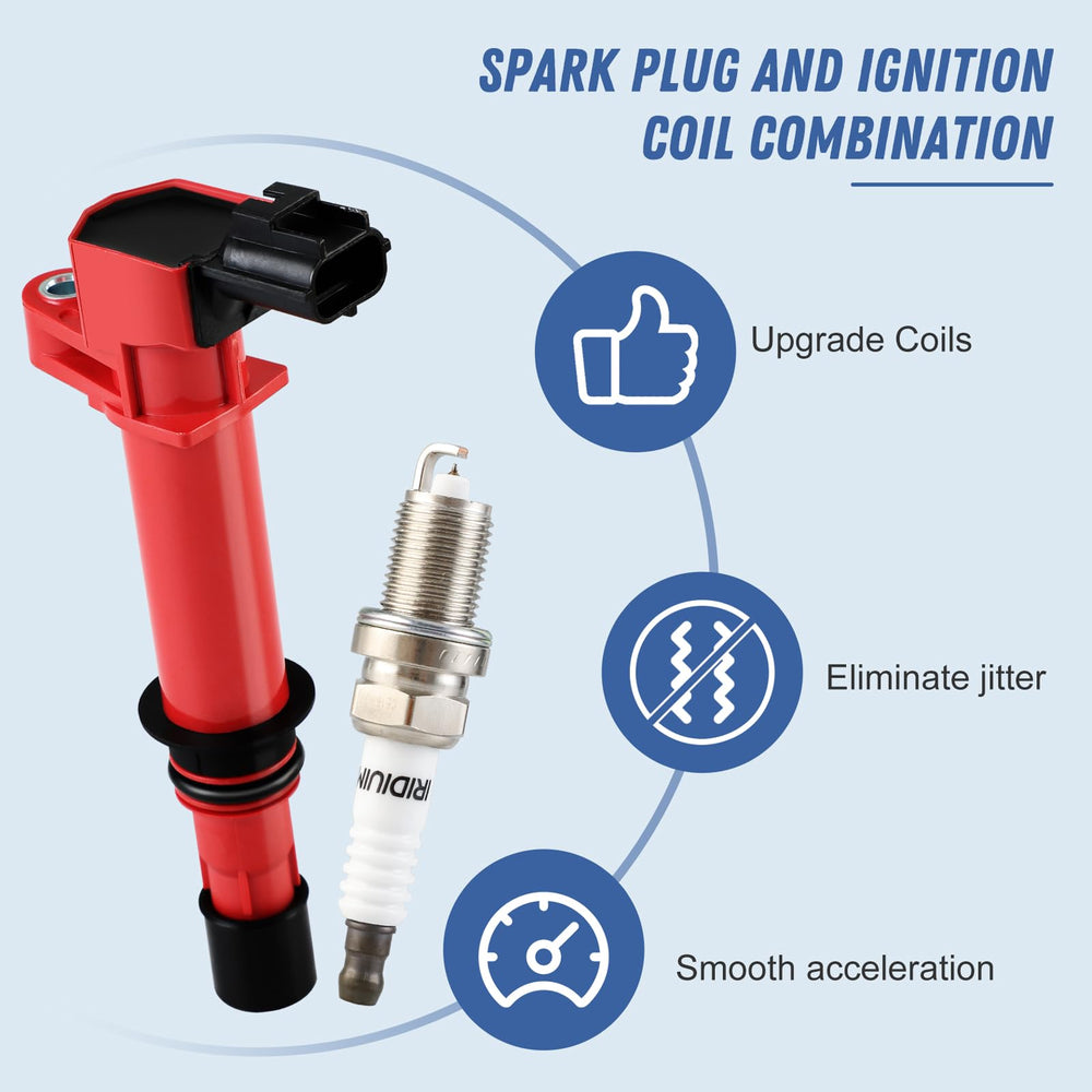Nextirrer engine ignition coils and spark plugs installed for smoother acceleration.