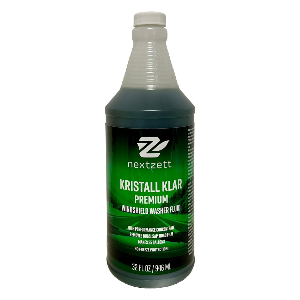 Nextzett Kristall Klar bottle pour enables easy dilution to 55 gallons of cleaner.