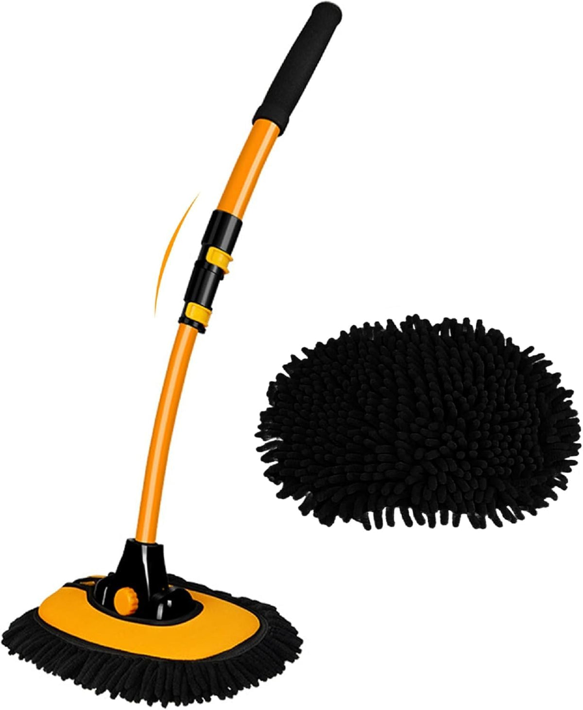 NEZENO 43inch car wash brush with extendable handle reaches high surfaces safely