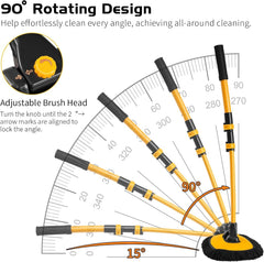 NEZENO retractable pole design helps you clean tall areas without bending