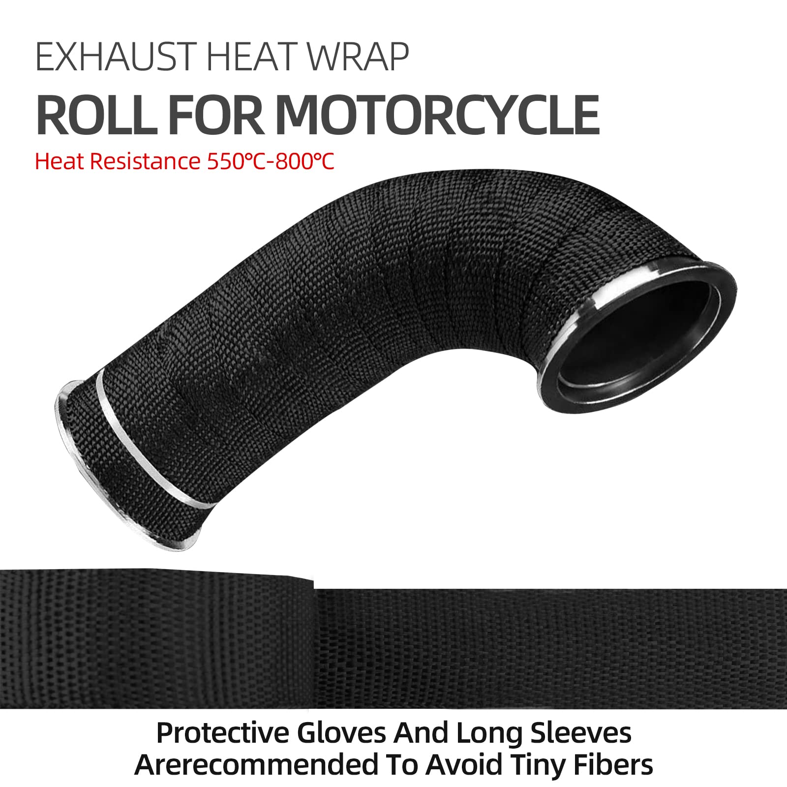 NEZUIBAN 50ft roll fitted along long exhaust pipes for full coverage.