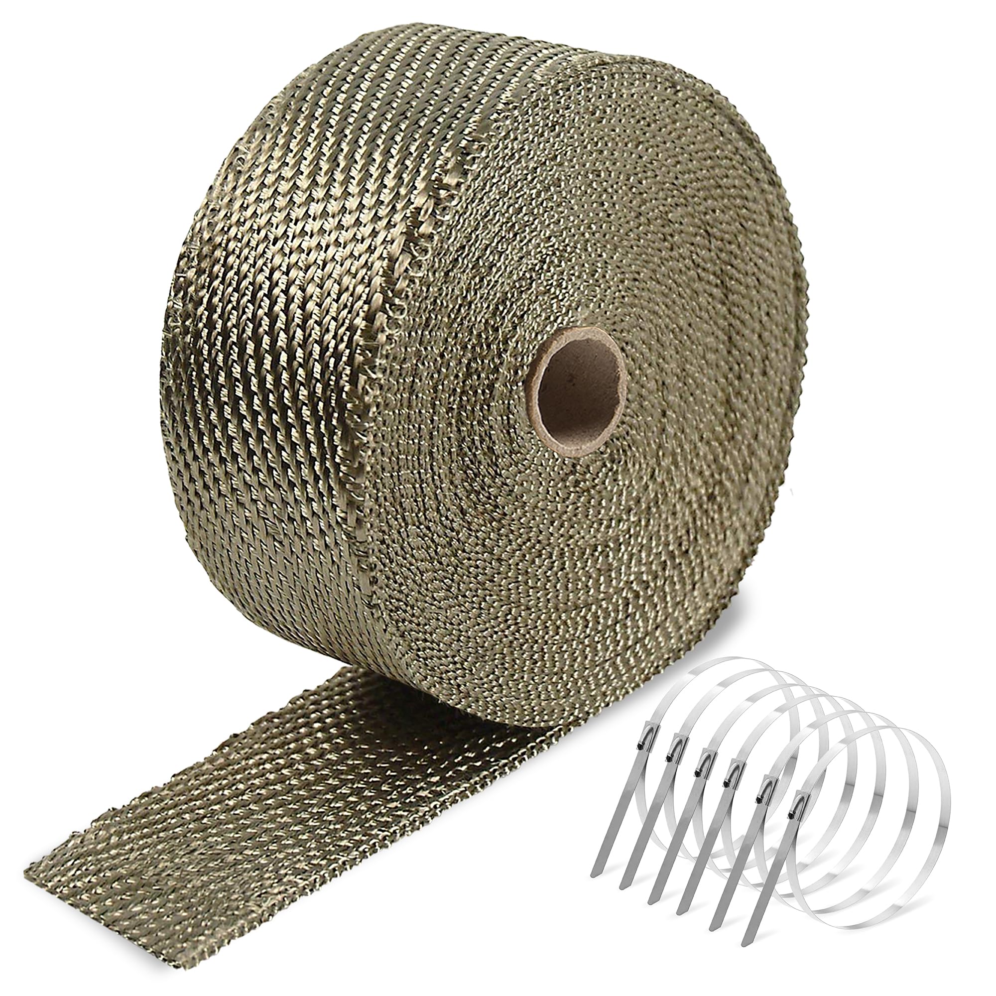 NEZUIBAN titanium exhaust wrap roll on header for heat control.