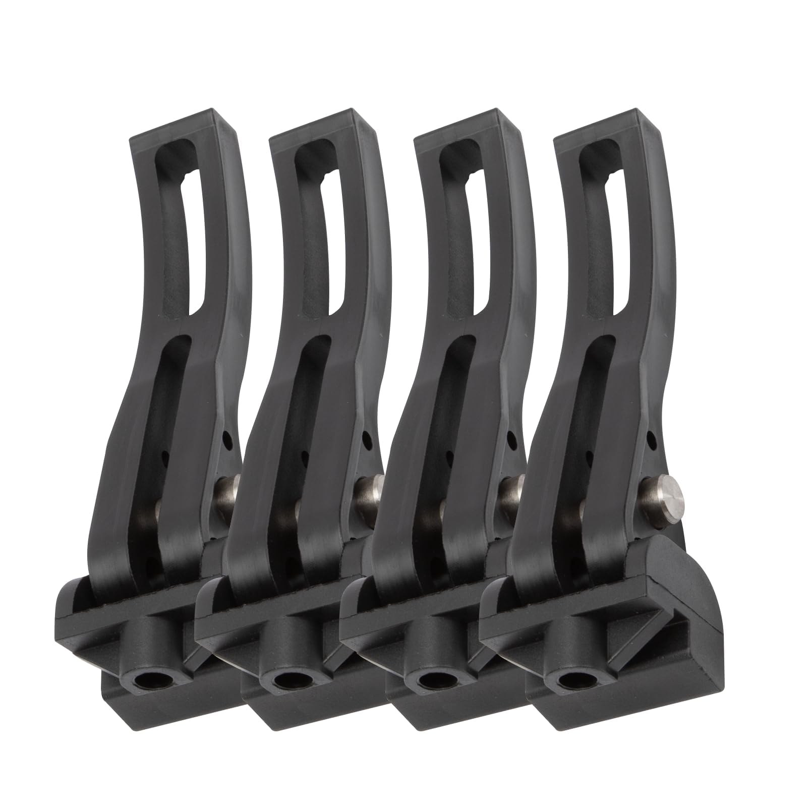 NFSpeeding tonneau clamps 4pc, side view, corrosion-resistant hardware for heavy-duty use