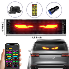 Nfutreon LED sign for car with Bluetooth app control and vivid color options.