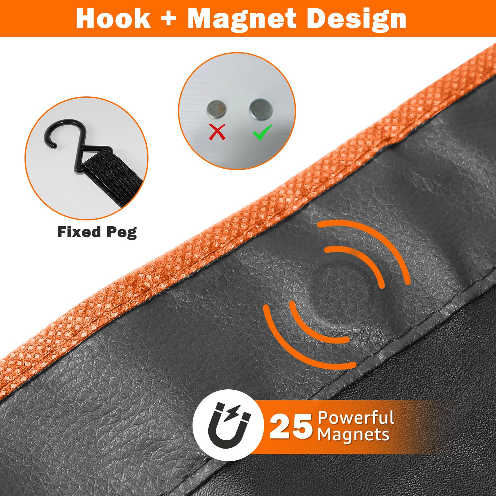 Ngdiluxury Fender Covers hooks provide secure setup on aluminum or non-magnetic fenders.