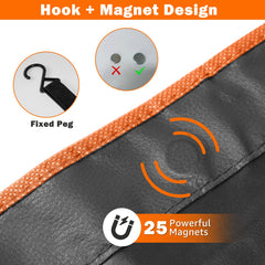 Ngdiluxury Fender Covers hooks provide secure setup on aluminum or non-magnetic fenders.