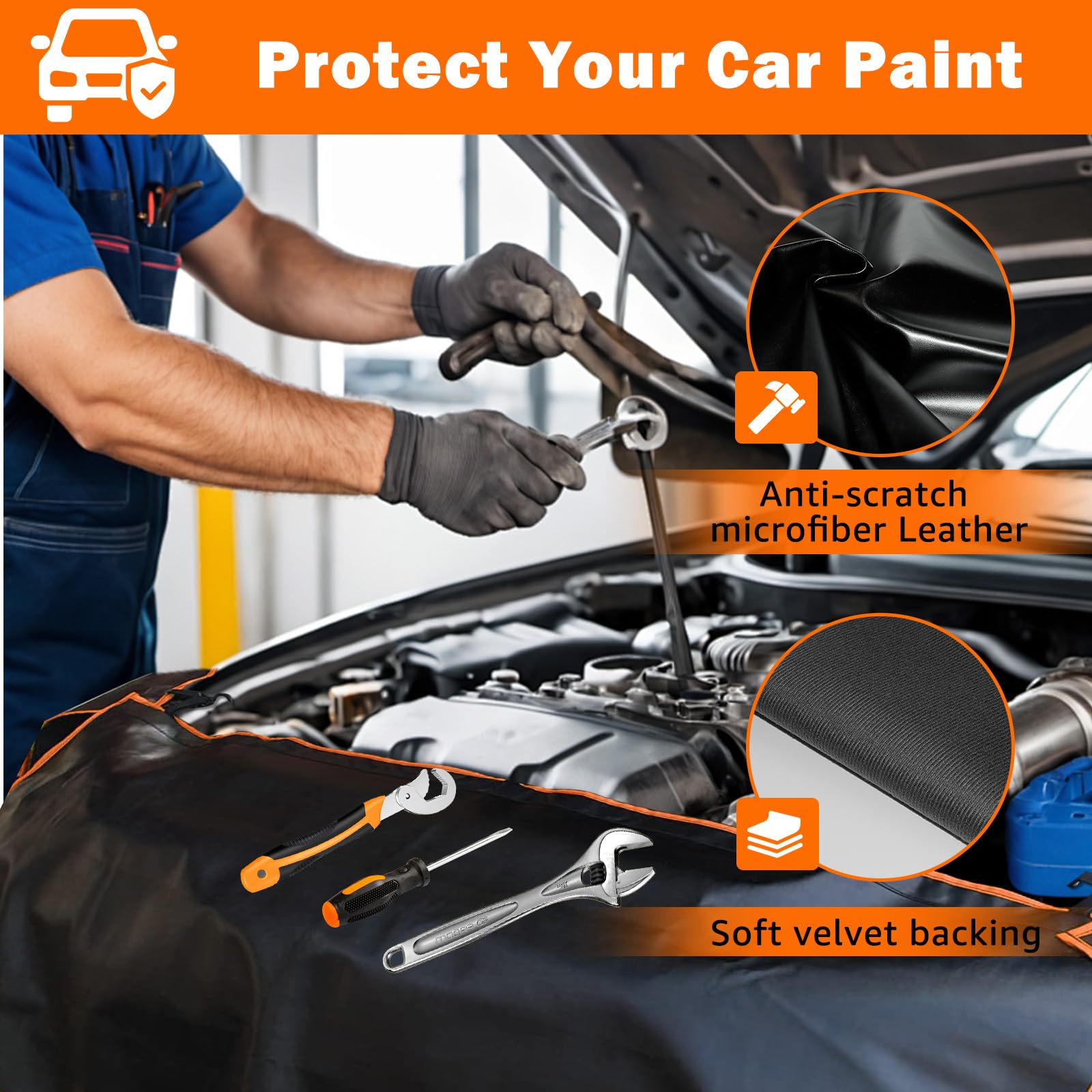 Ngdiluxury Fender Covers microfiber leather surface resists spills and cleans easily.