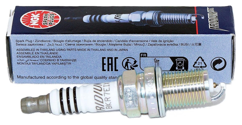 NGK 2667 center electrode iridium detail showing durable, stable sparks