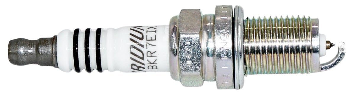 NGK 2667 ground electrode nickel detail emphasizes wear resistance