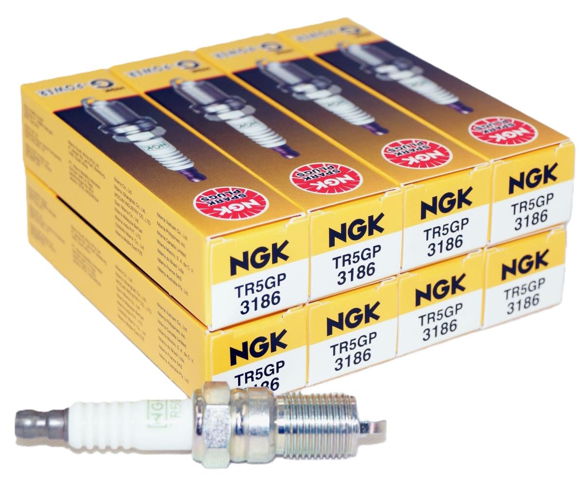 NGK 3186 G-Power Platinum spark plug close-up showing premium tip for smoother combustion.
