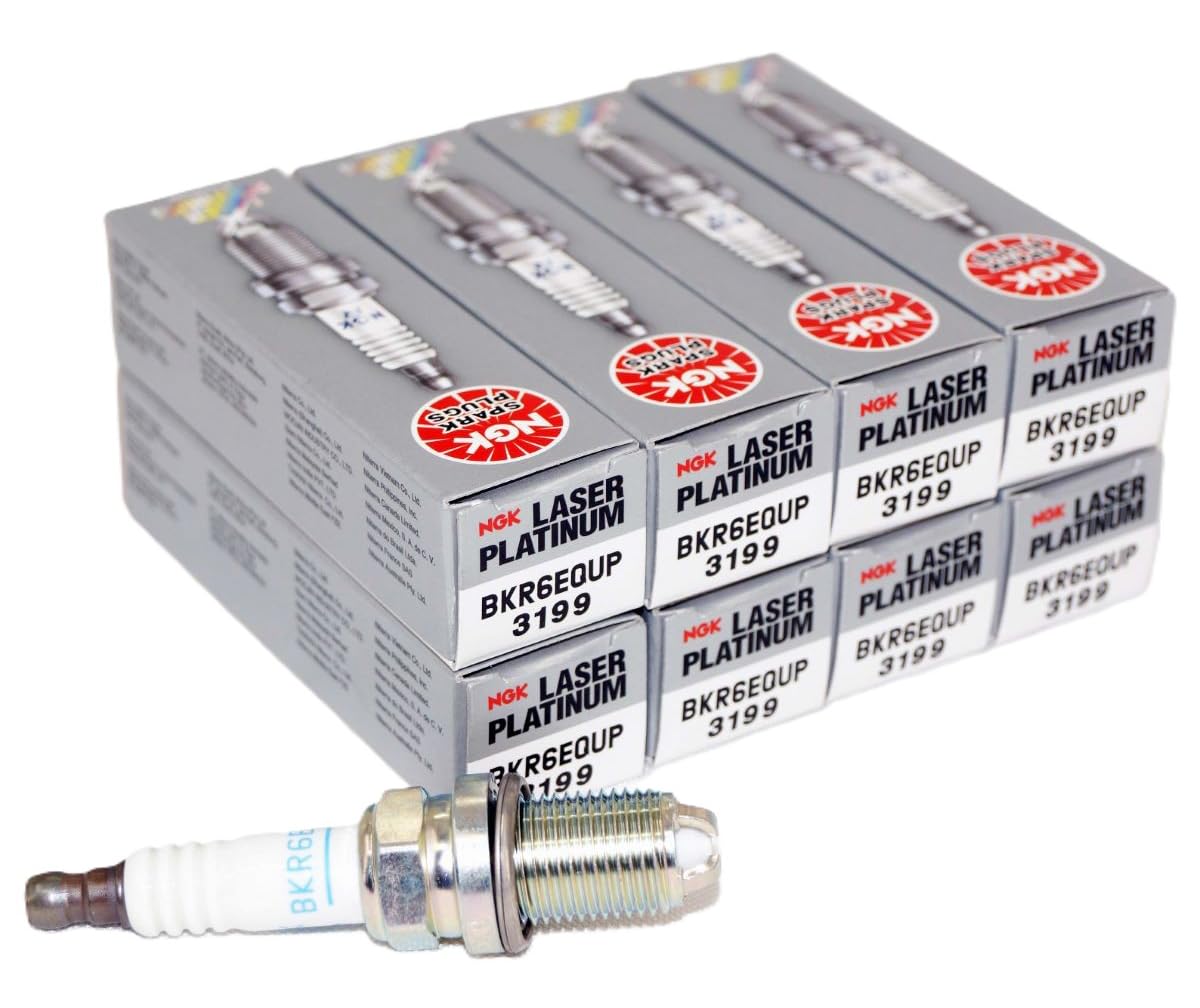 NGK 3199 Laser Platinum spark plug close-up showing premium tip for durable ignition