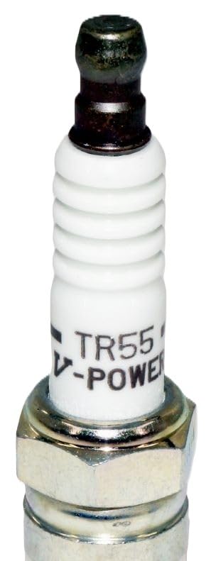 NGK 3951 TR55 spark plug threads closeup demonstrates installation readiness
