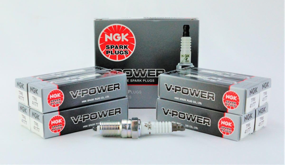 NGK 4177 TR6 V-Power eight-pack spark plugs for full engine service