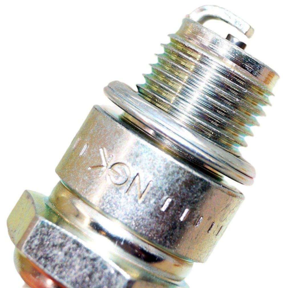 NGK 4322 BR8HS insulator detail reveals high-purity alumina silicate