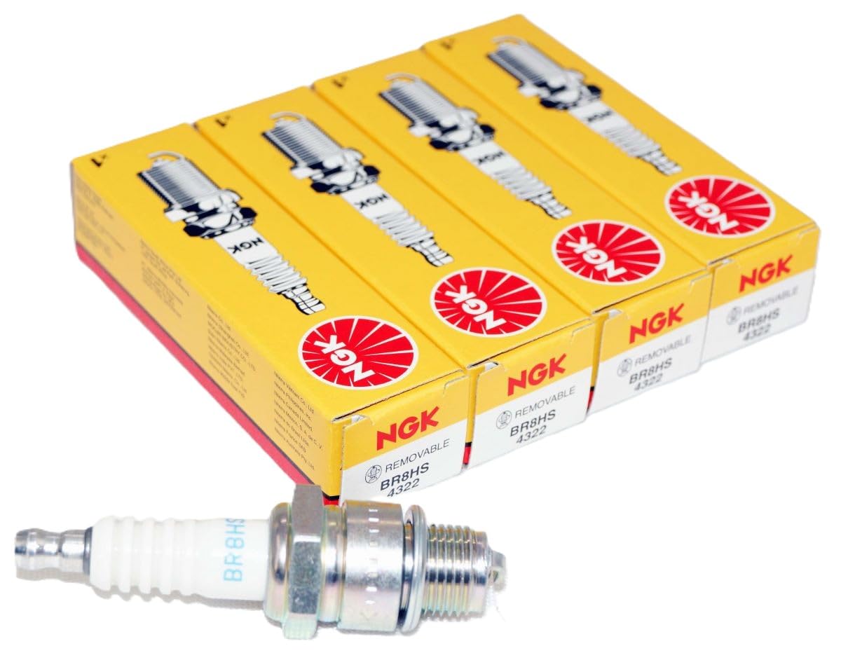 NGK 4322 BR8HS spark plug pack front view for vehicle installation