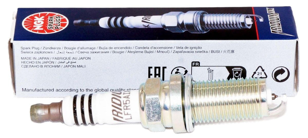 NGK 4469 Iridium IX spark plug packaging highlighting 8-pack convenience for DIY maintenance.