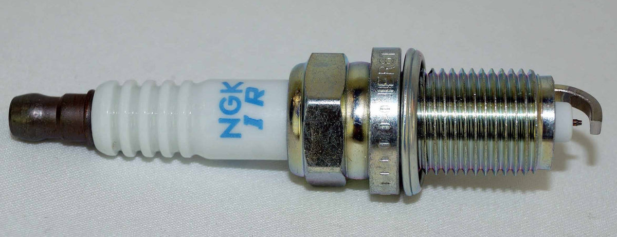 NGK 4589 Laser Iridium spark plug closeup showing precision tip for efficient ignition