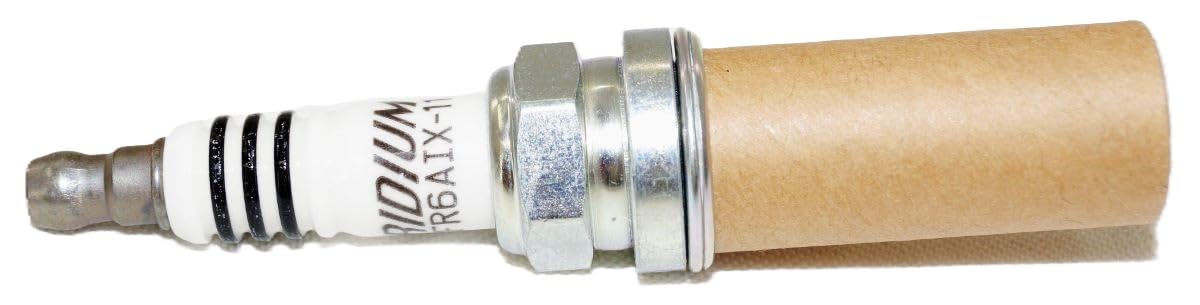 NGK 6619 iridium spark plugs precision tip close-up.