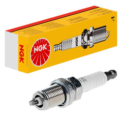 NGK 6962-4PK BKR6E spark plug box shows a reliable four-pack for maintenance.