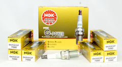 NGK 7090 G-Power spark plug front view shows durable build for long life.