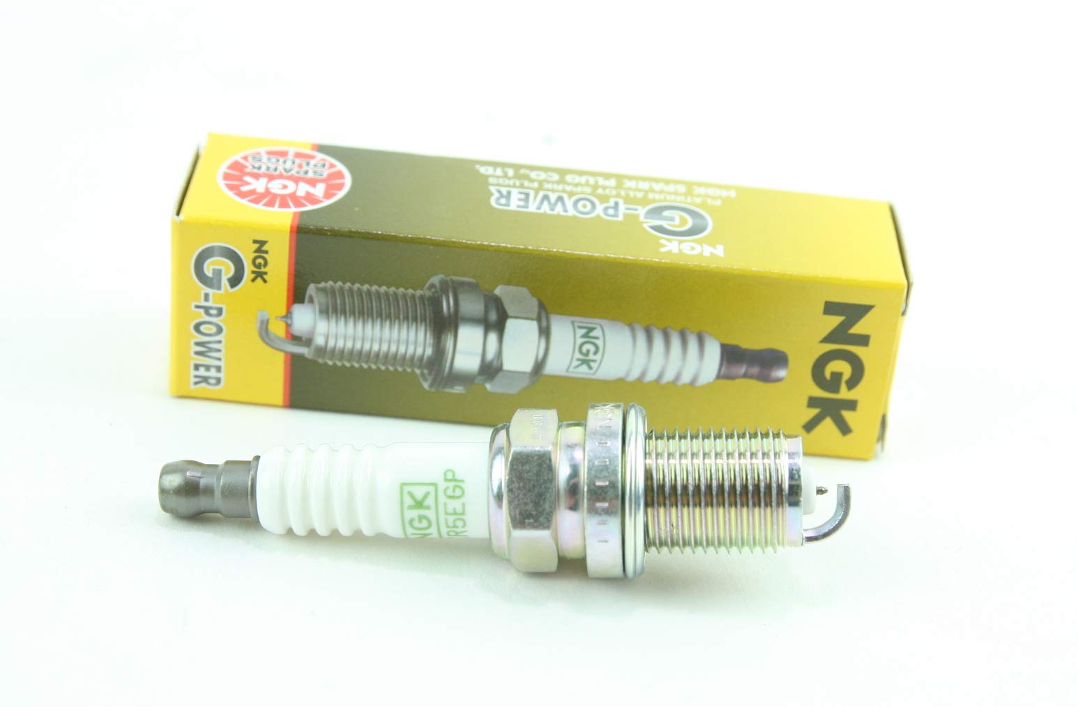 NGK 7090 G-Power spark plug side view highlights compact, easy-to-install design.