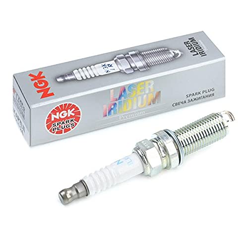 NGK 94124 ILKAR7L11 spark plug tip close-up showing durable laser iridium electrode.