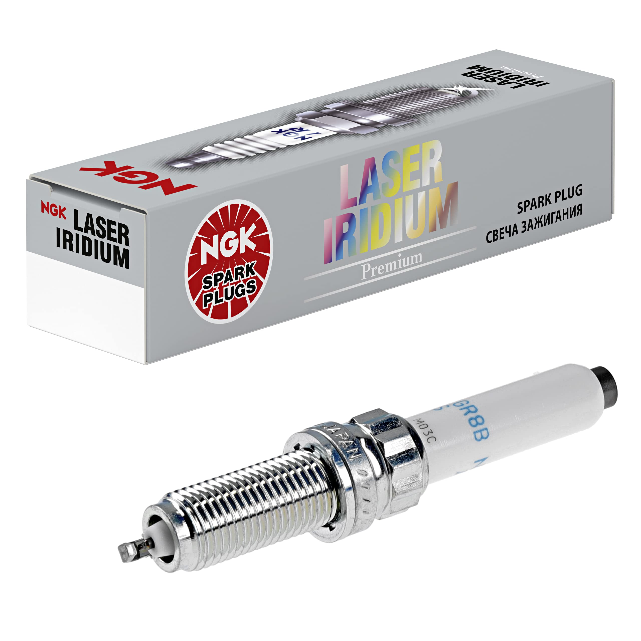 NGK 94201 spark plug close-up showing precision electrodes for smooth ignition