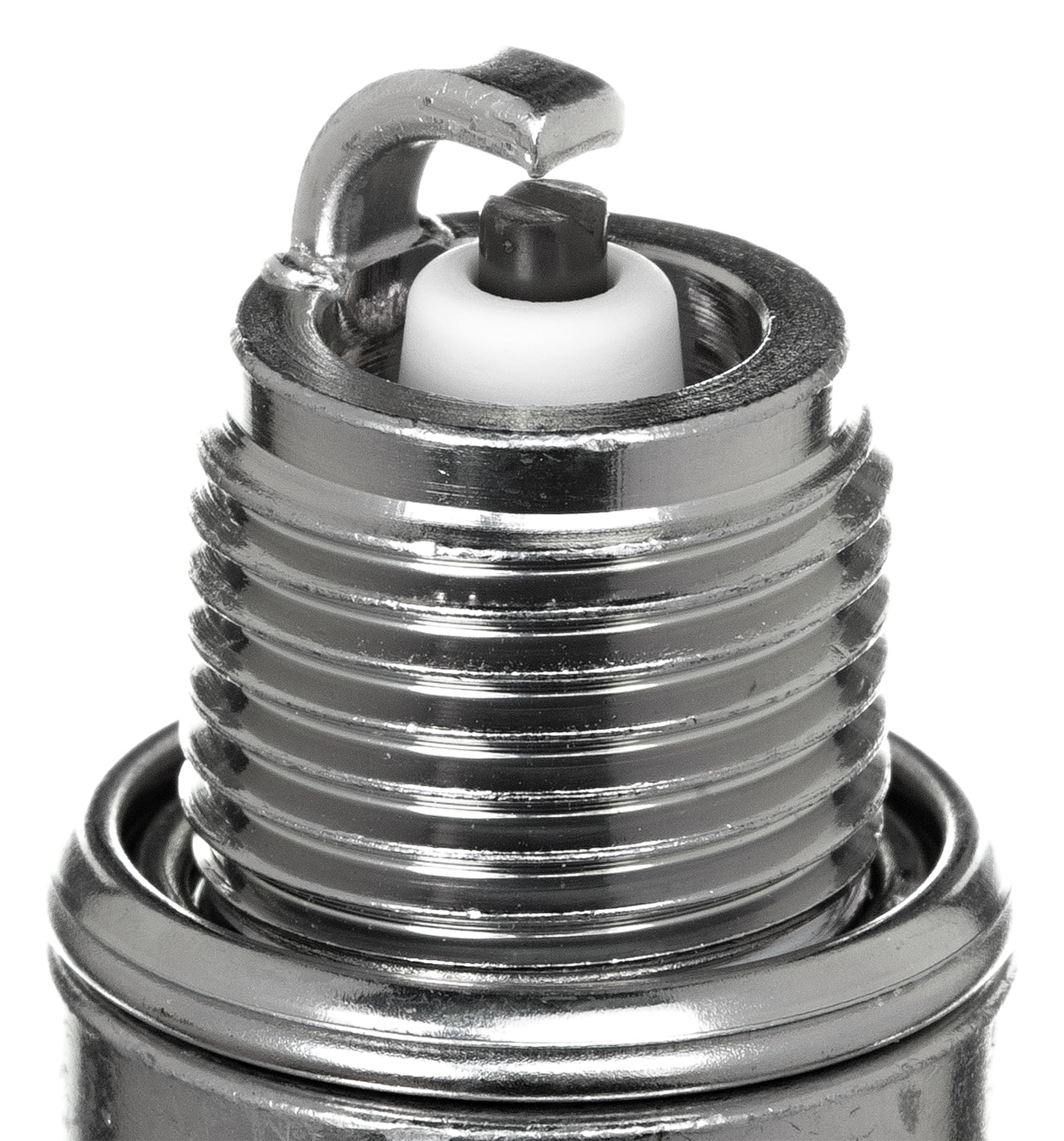 NGK BP8H-N-10 nickel V-groove tip spark plug close up for durability