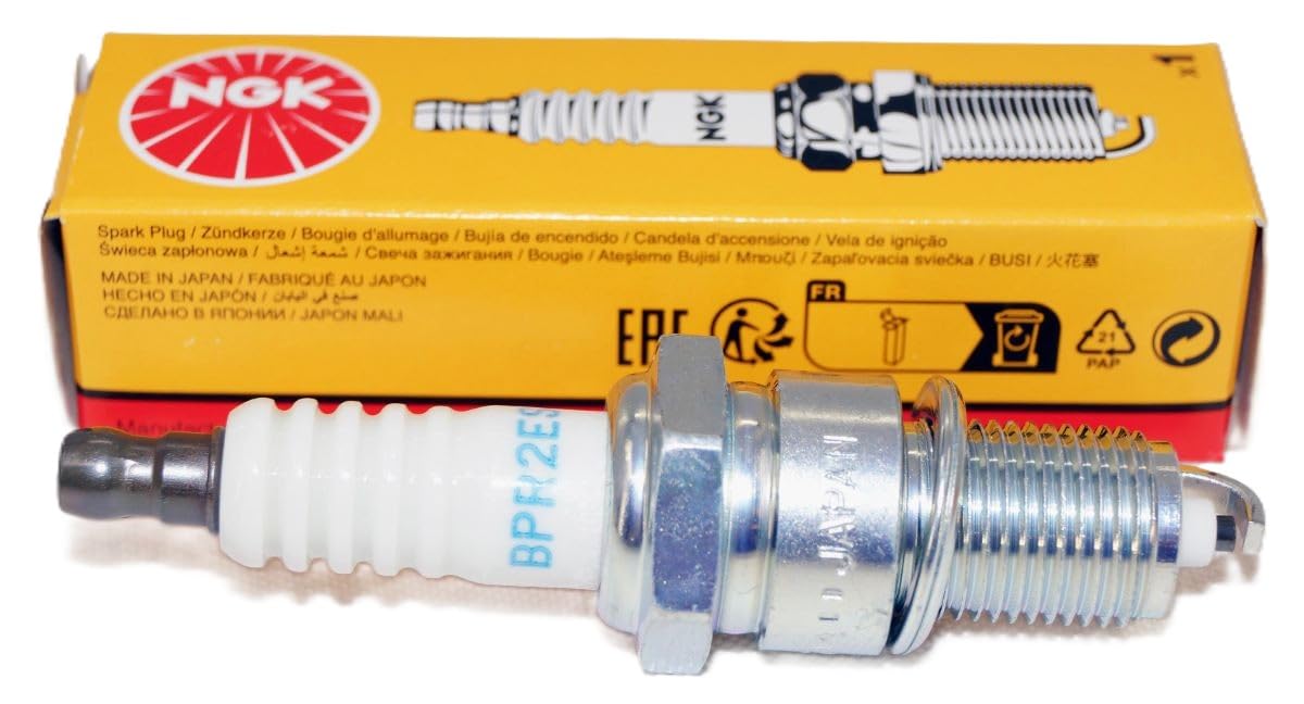 NGK BPR2ES spark plug insulator nose reduces fouling during long drives