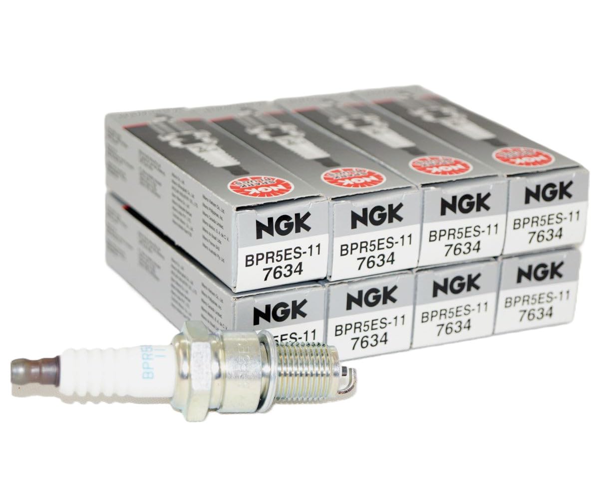 NGK BPR5ES-11 8-pack spark plugs ready for reliable ignition and smoother starts.