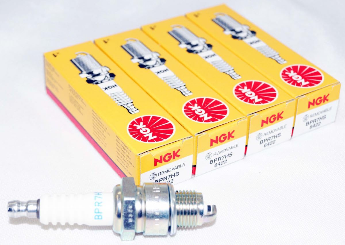 NGK BPR7HS spark plugs front view for easy direct replacement