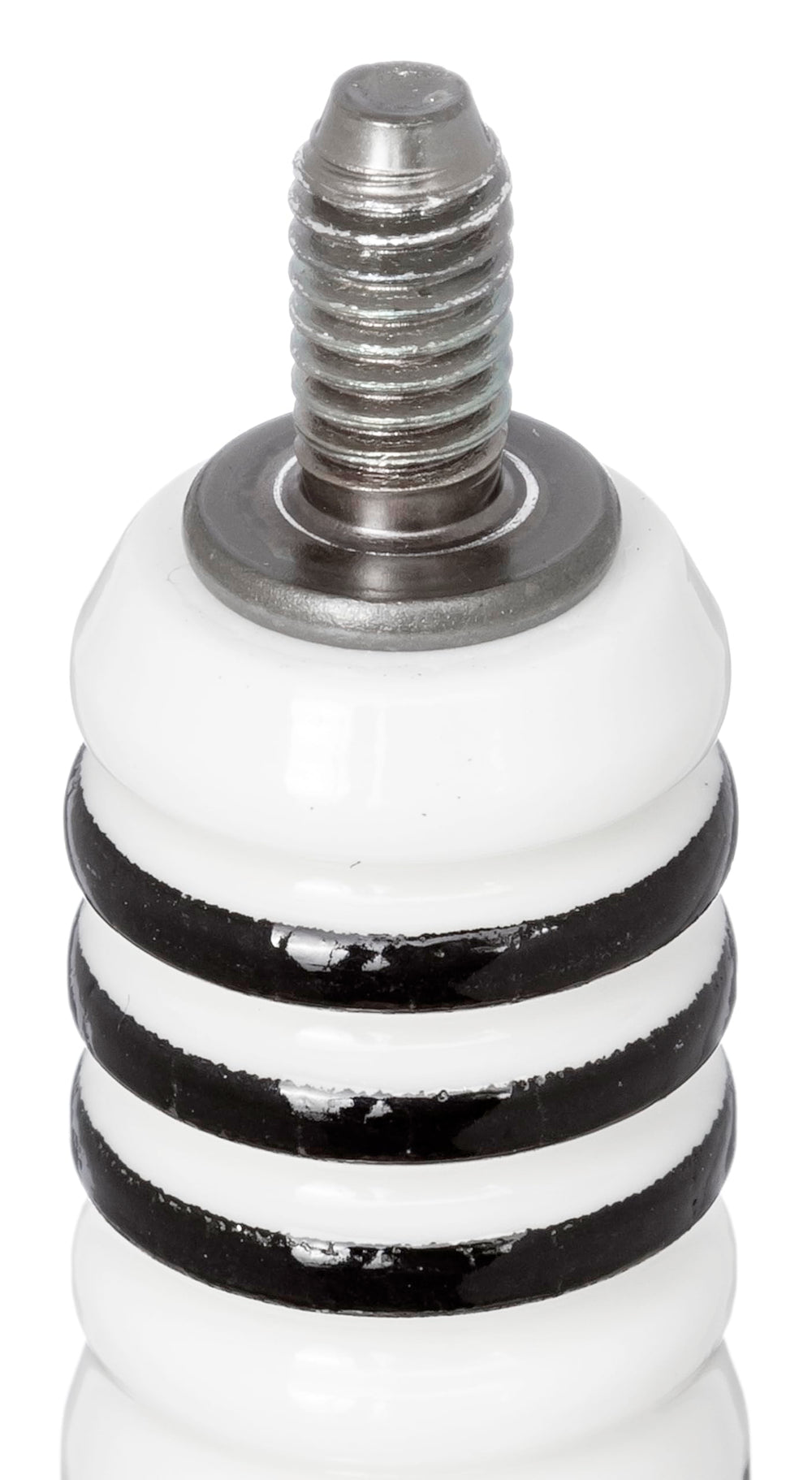 NGK BR7EIX insulator nose and ribs improving corrosion resistance and flashover prevention.