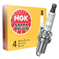 NGK BR7ES spark plug close-up highlighting solid copper core for heat management