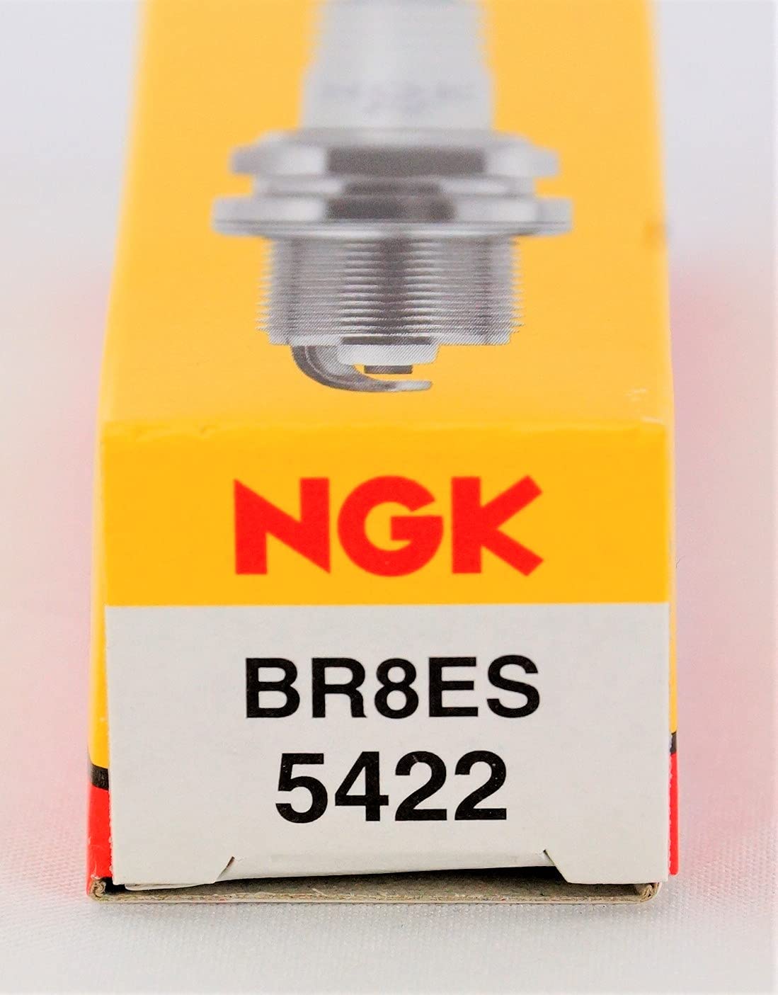 NGK BR8ES box open contents displays ten plugs for convenient replacements.