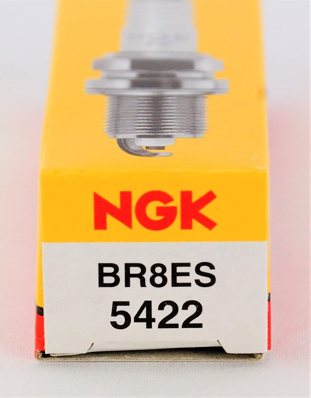 NGK BR8ES box open contents displays ten plugs for convenient replacements.