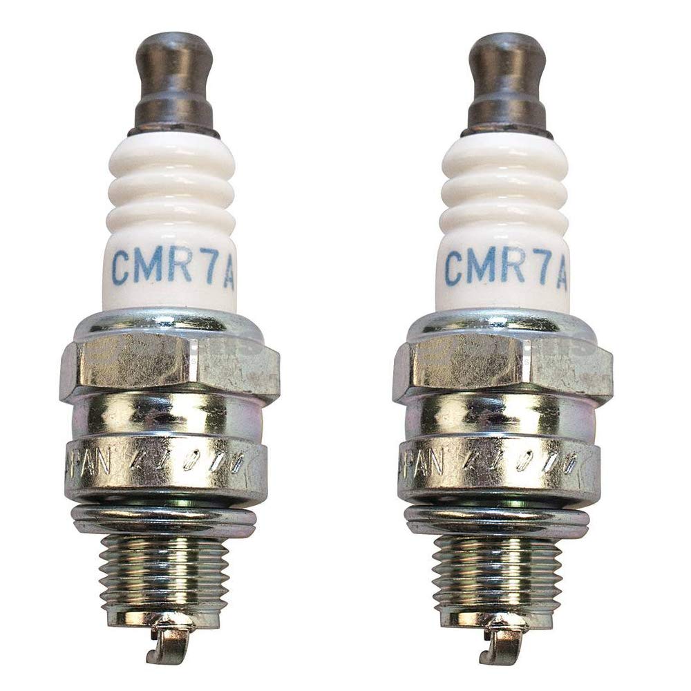 NGK CMR7A spark plug pack of 2 for reliable ignition on compatible small engines.