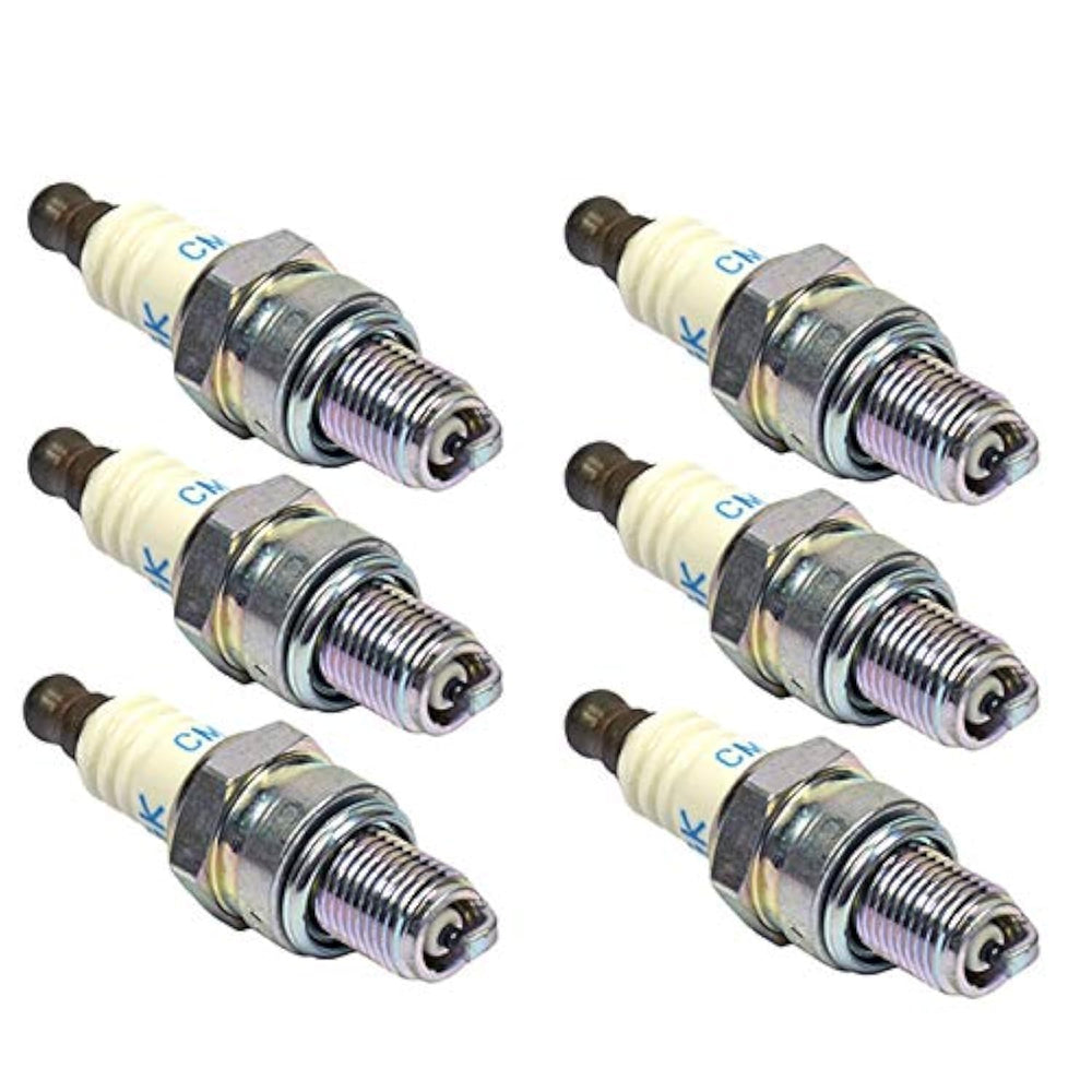 NGK CMR7H-6PK spark plug close-up showing solid tip for reliable ignition