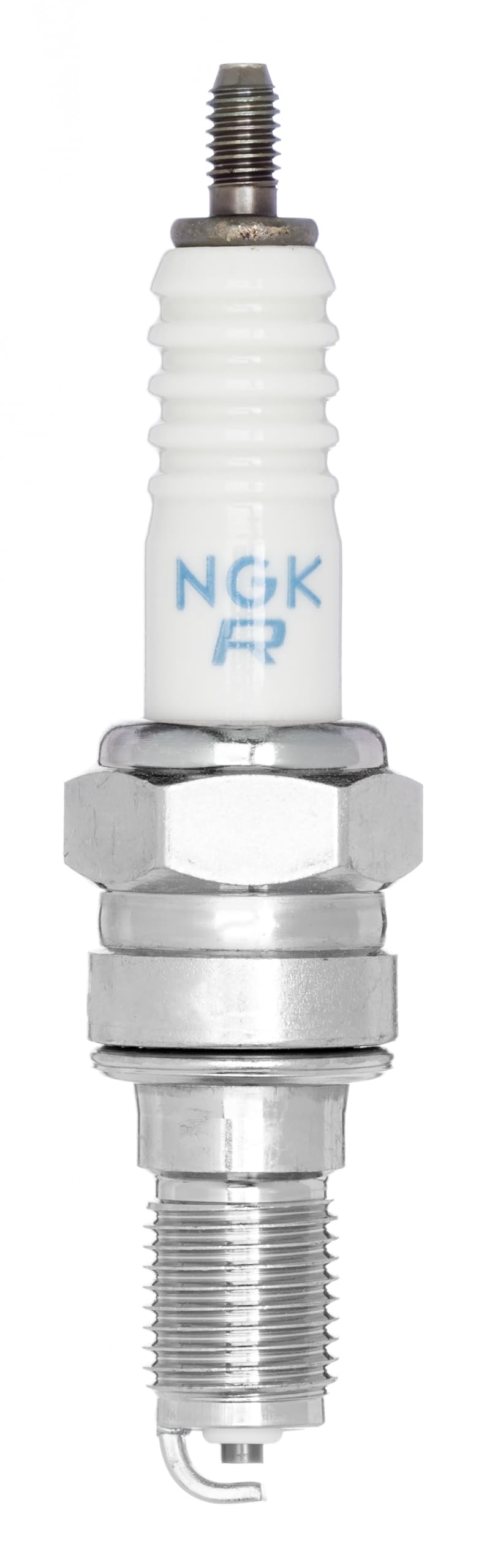 NGK CR8EH-9 spark plug close-up showing durable construction