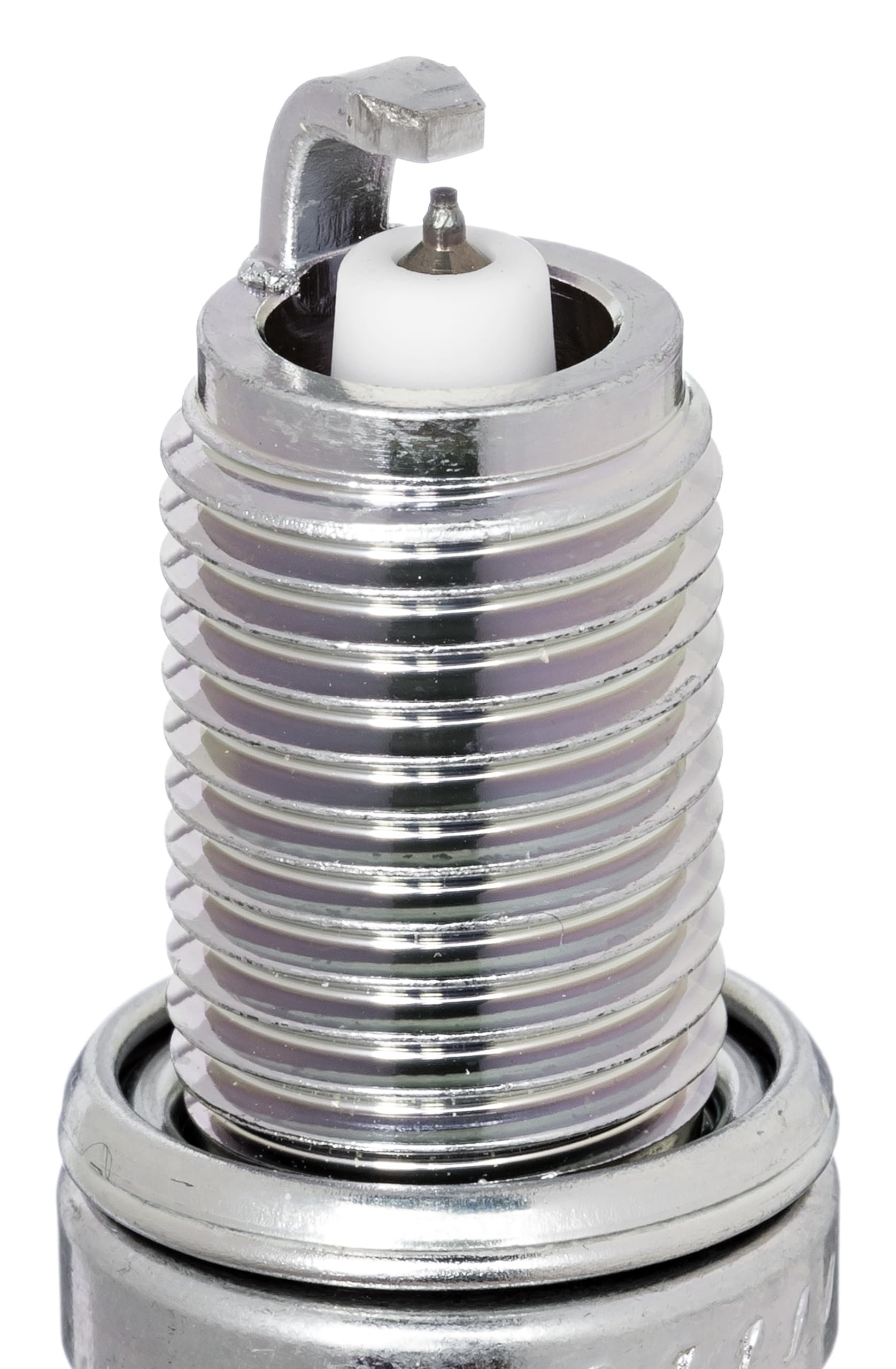 NGK DCPR6EIX spark plug electrode detail shows precision for long life