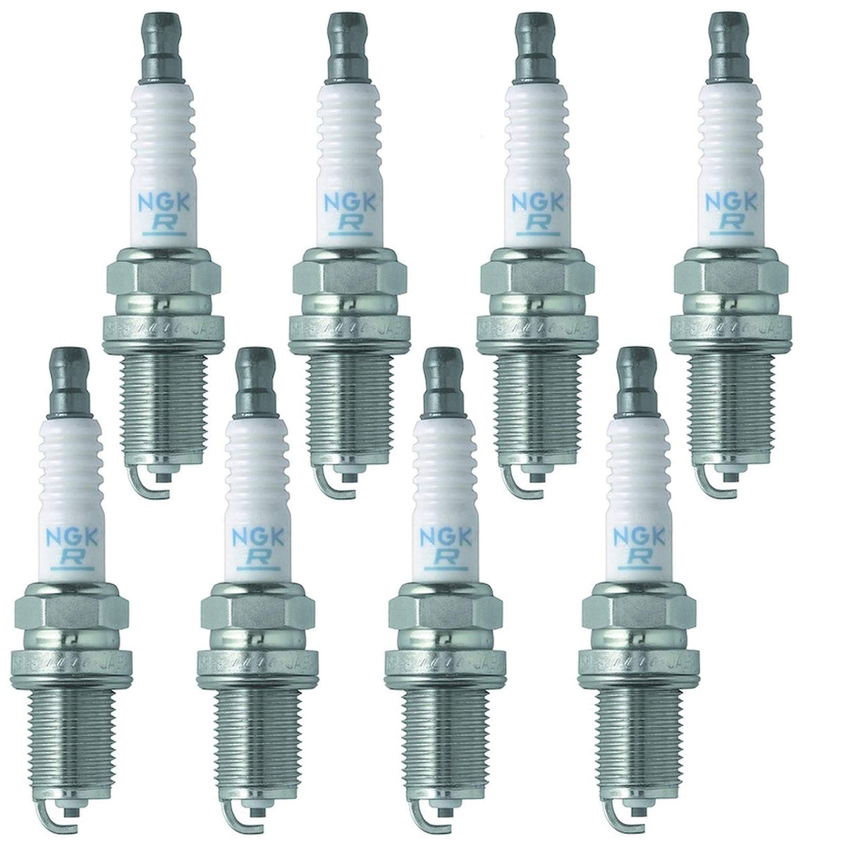 NGK FR5 spark plugs in bulk packaging ready for installation.