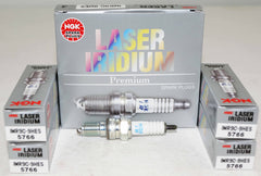 NGK IMR9C-9HES spark plug close-up showing laser iridium tip for durability