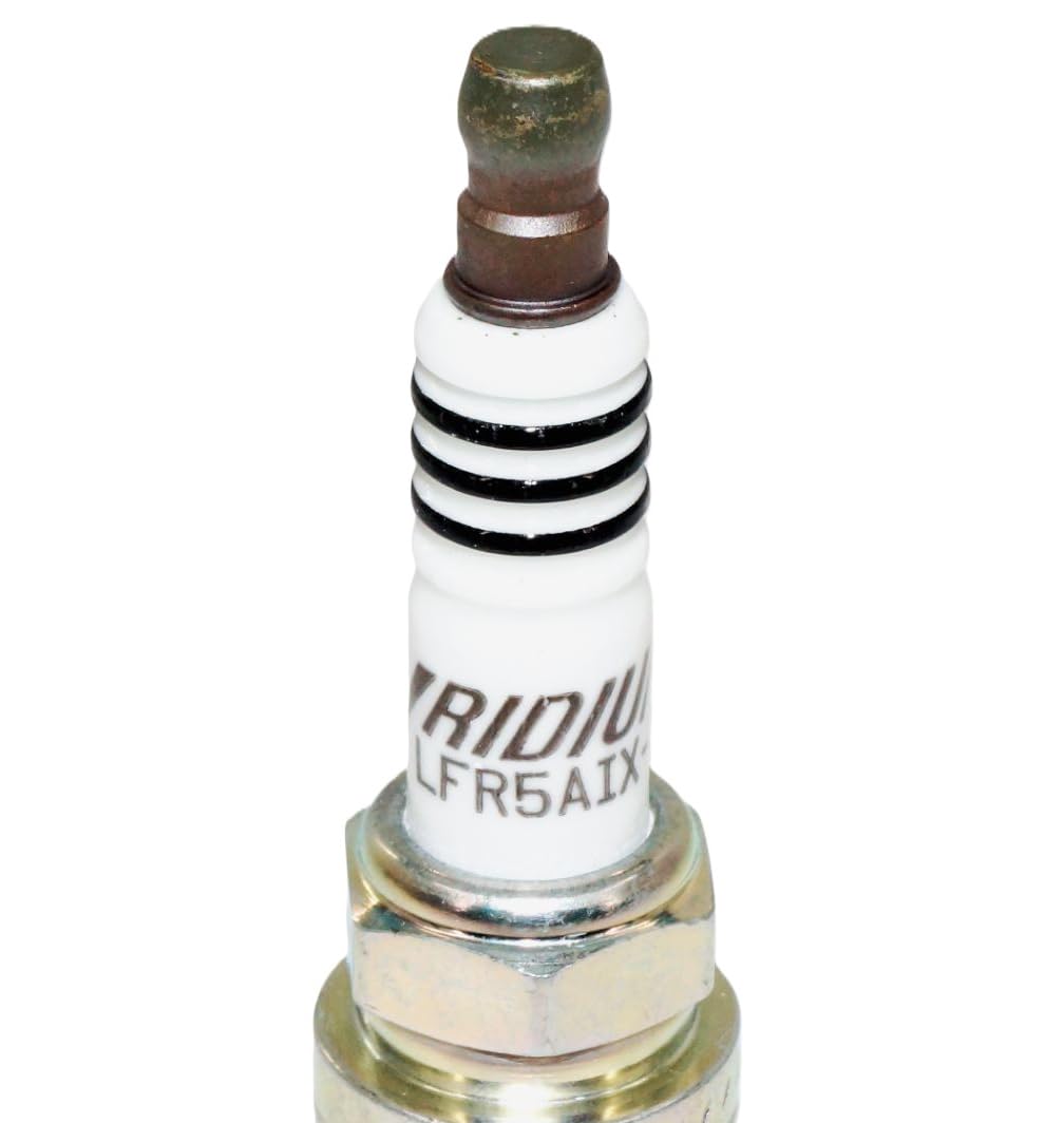 NGK Iridium IX LFR5AIX-11 14mm thread-size view confirms correct fit and seal.