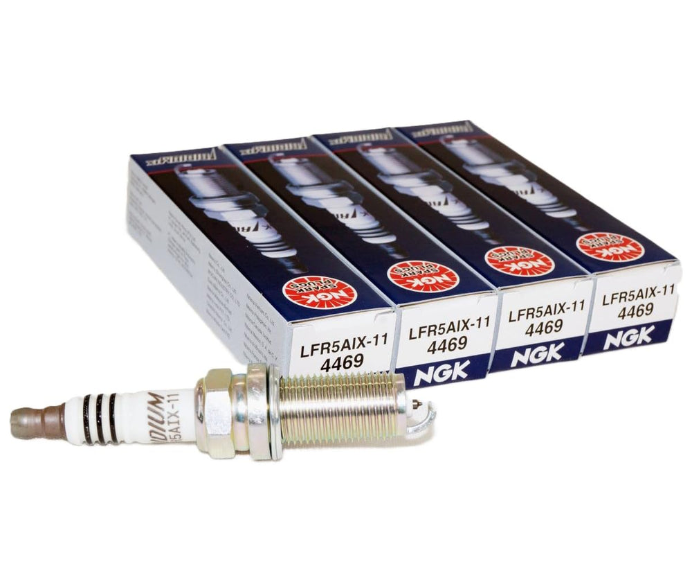 NGK Iridium IX LFR5AIX-11 four-pack packaging highlights value and ready-to-install plugs.